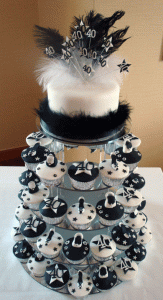 black-and-white-cup-cakes-with-top-tier