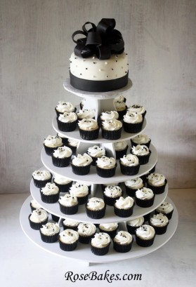 Black-White-Wedding-Cake-Cupcake-Tower-3-590x865